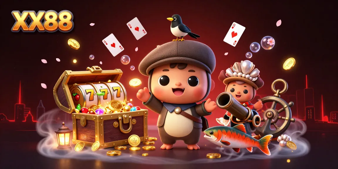 Engage in the vibrant world of XX88 with Nessie, treasure chests, and dynamic gambling elements.