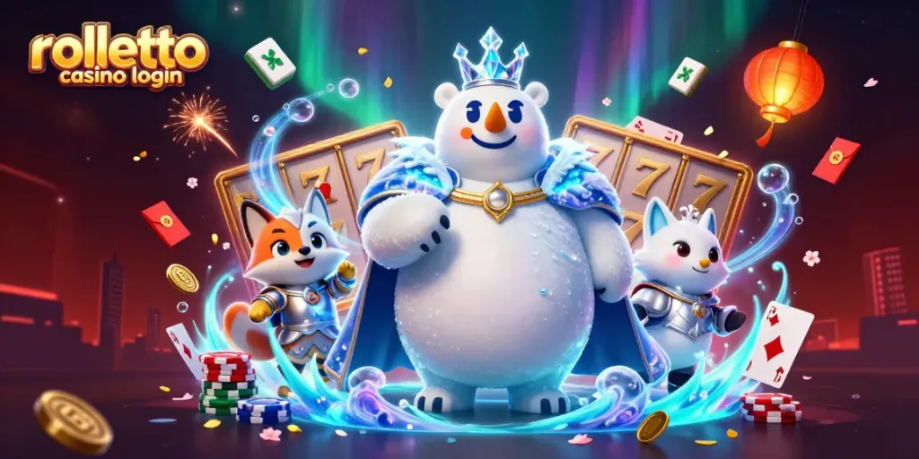 Engage with rolletto casino login through vibrant 3D casino illustration showcasing games and excitement.