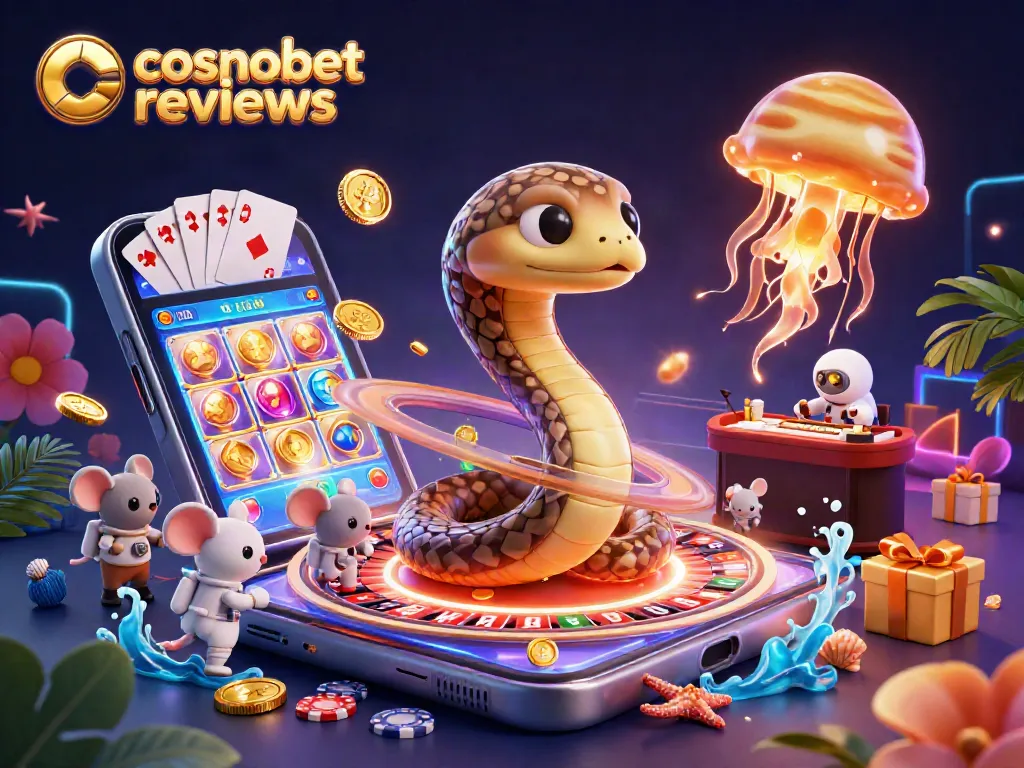 Place bets with cosmic dealer in this vibrant Cosmobet reviews illustration showing excitement in gambling.