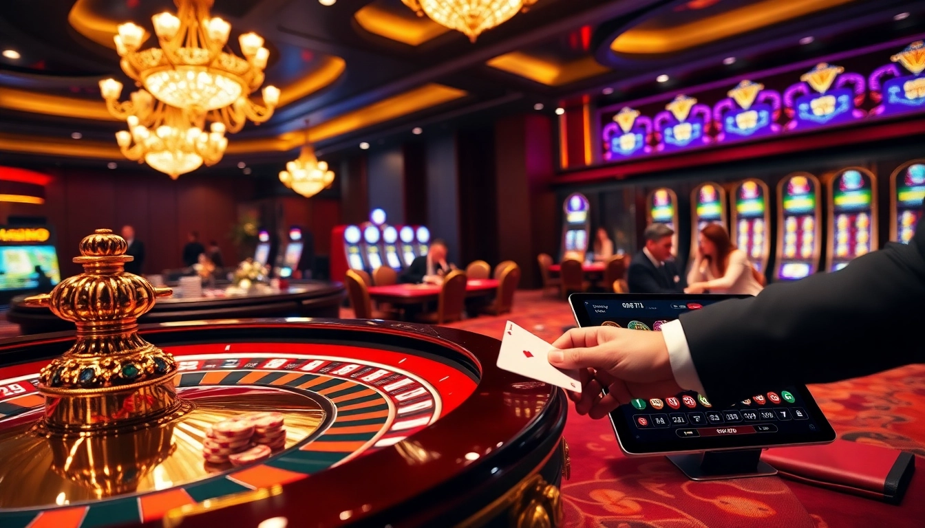 Gamblers enjoying high-stakes action at the go88 club casino table with vibrant chips and cards.