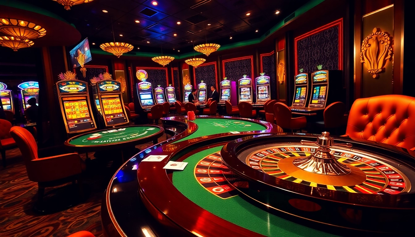 Experience thrilling betting action at TR88's luxurious casino tables with poker chips and roulette.