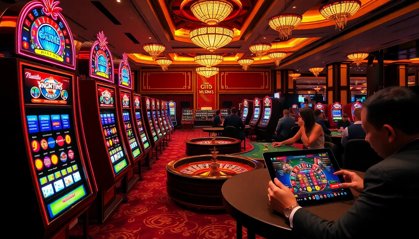 Players enjoying casino games at NOHU90, showcasing excitement and winning opportunities.