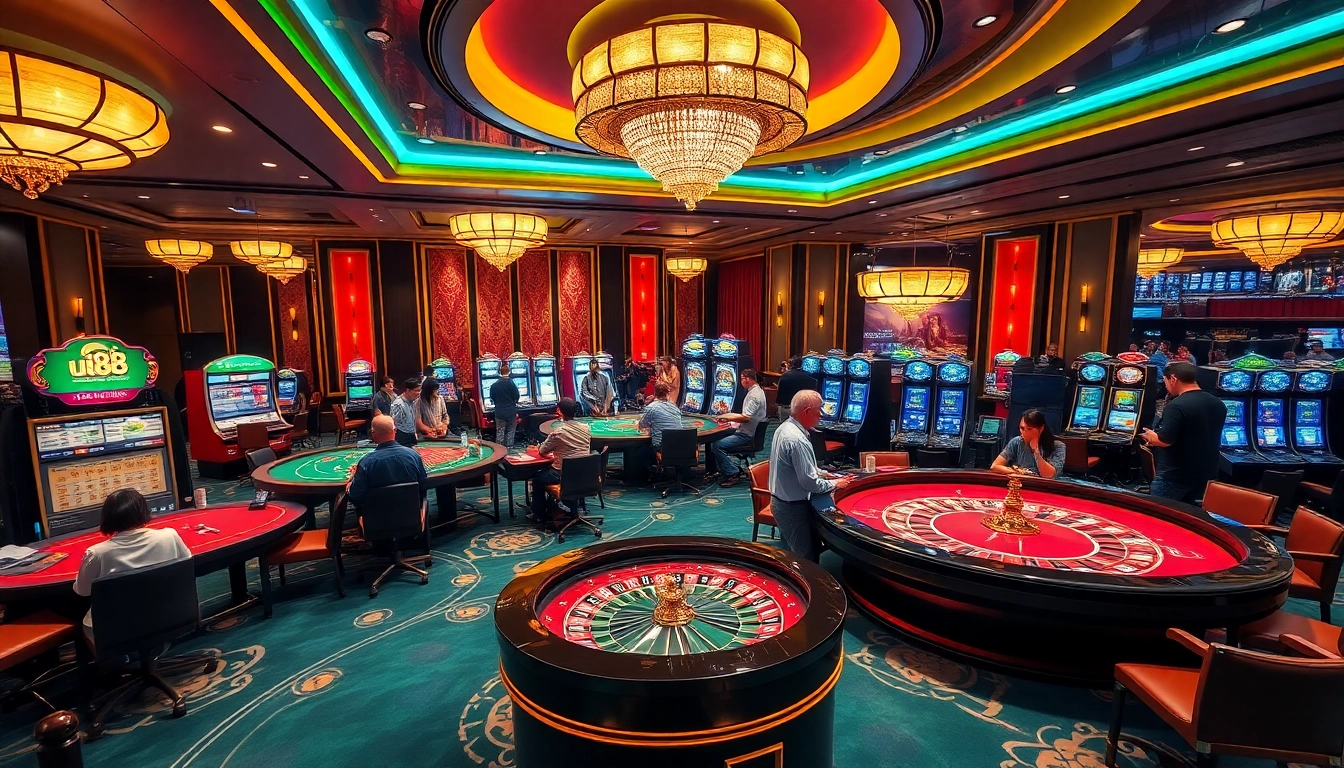 Experience excitement at uu88 with vibrant casino tables and engaging gaming activities.