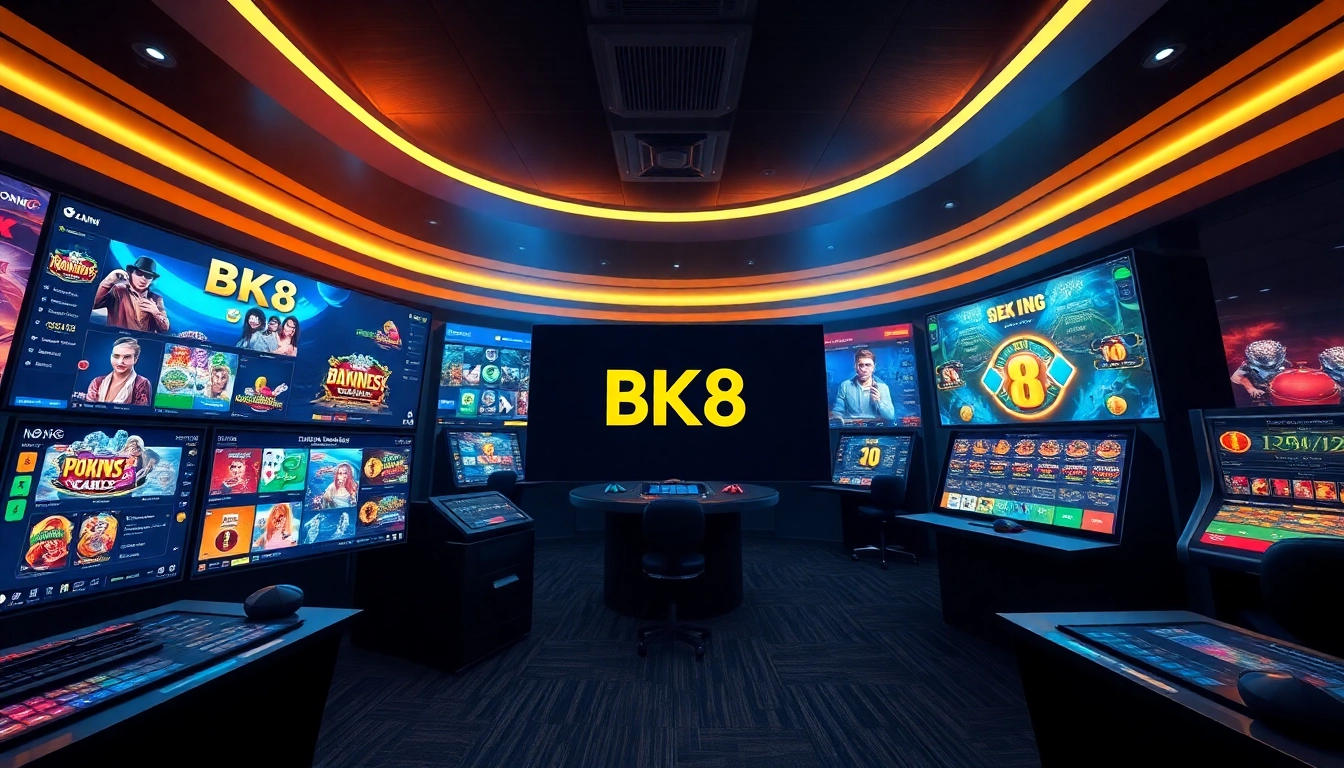 Experience the excitement of bk860s.com with a vibrant online gambling scene showcasing BK8's casino games.
