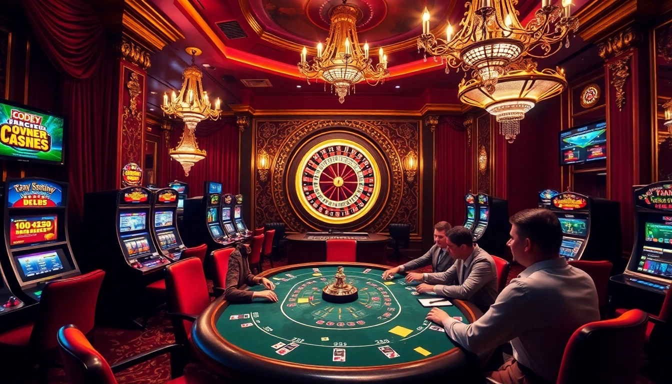 Experience the thrill of gaming at a luxurious casino featuring code da88 poker tables and slot machines.