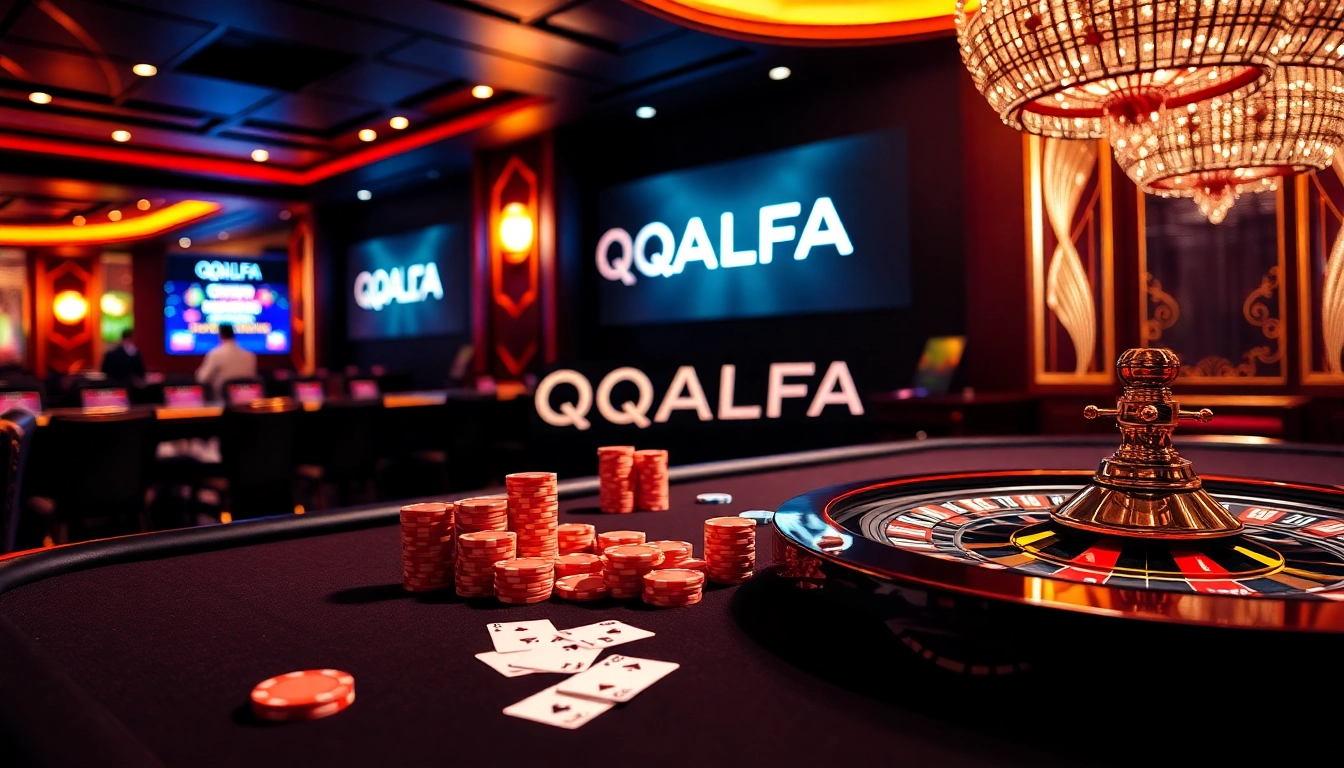 Experience exhilarating gameplay with QQALFA as players engage at a vibrant casino table.