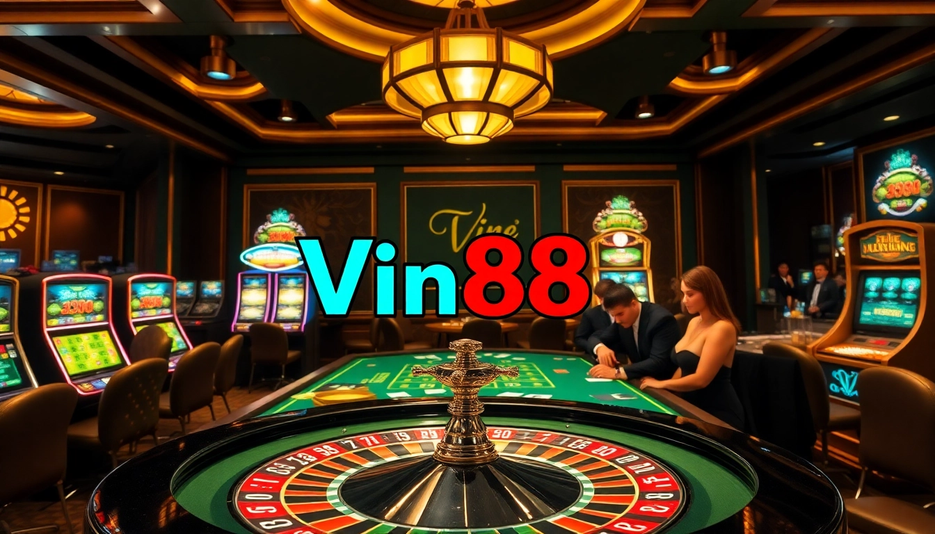 Vin88 roulette table featuring players immersed in thrilling casino action.