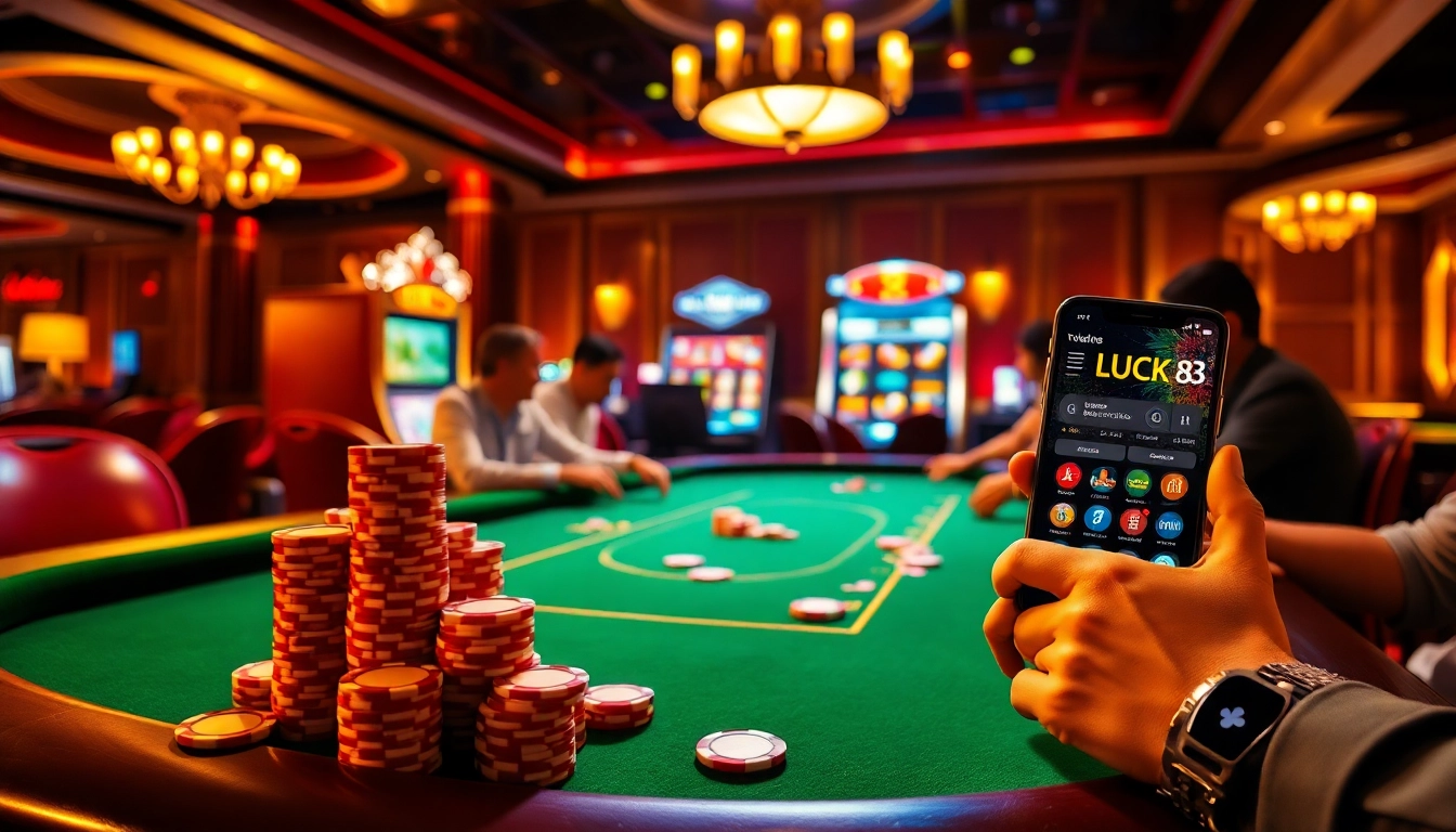 Experience the thrill of luck8 with players enjoying poker at a vibrant casino table.