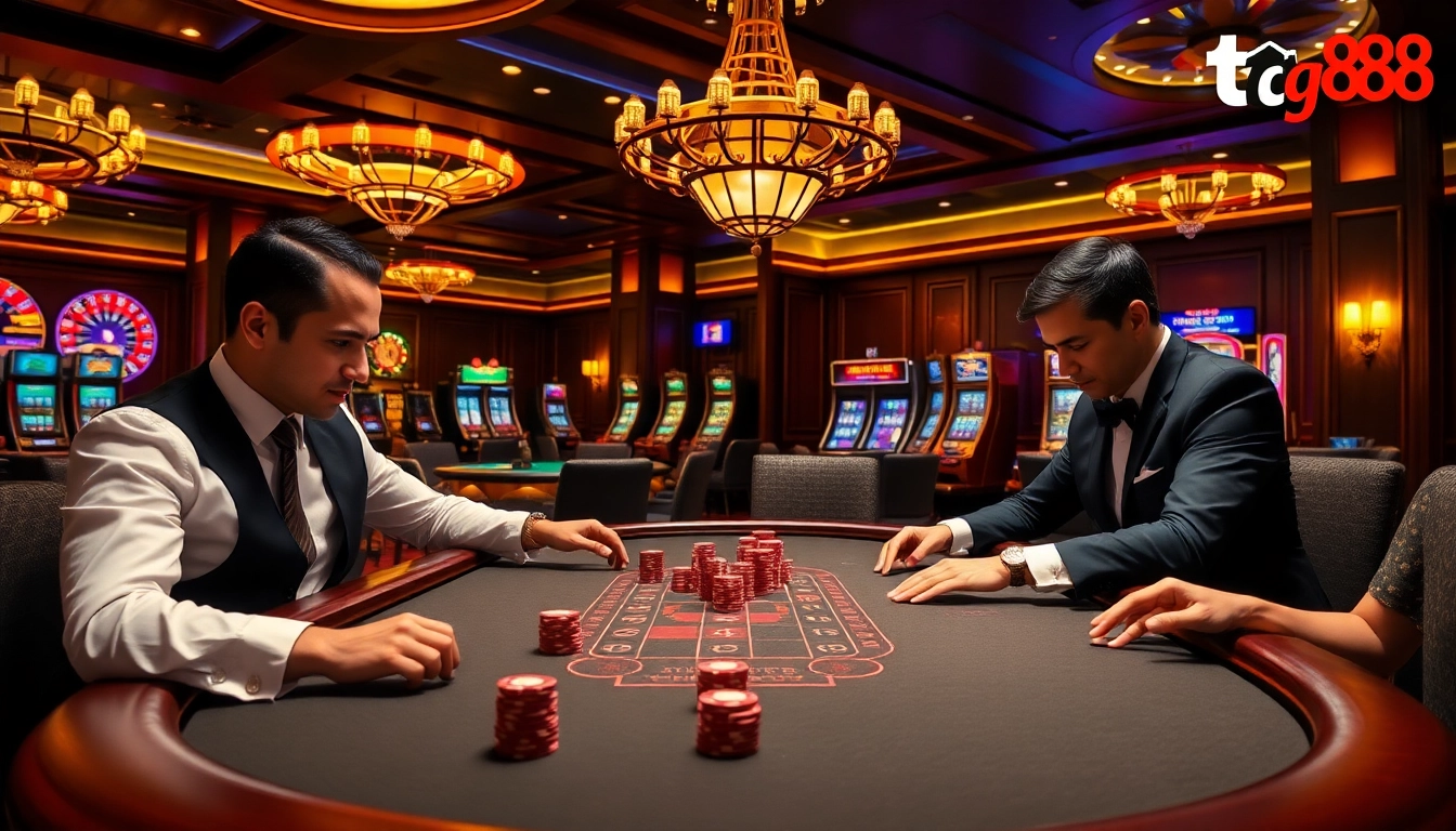 Experience thrilling gameplay at tg 88's high-stakes poker table with players in focus.