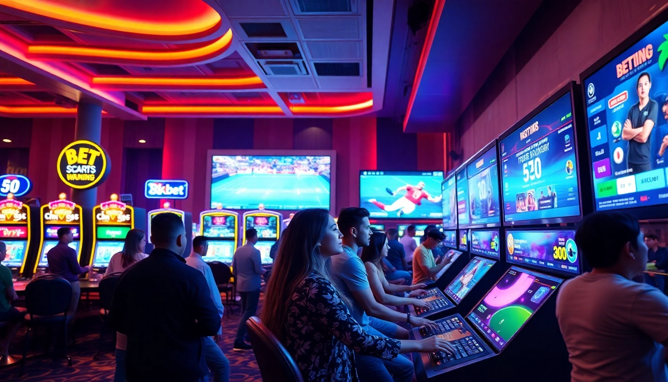 Exciting online gaming and betting scene at https://8kbet.you/ showcasing modern slots and diverse players.