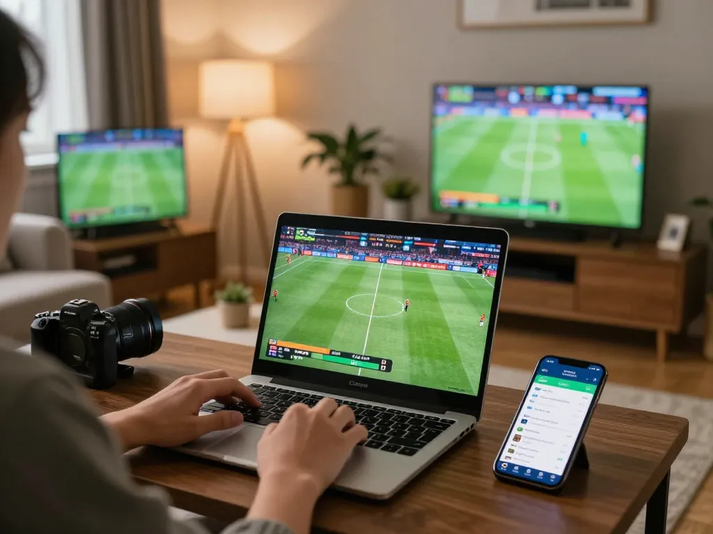 Socolive offers an exciting live sports betting experience from a cozy home setup with laptop and smartphone.