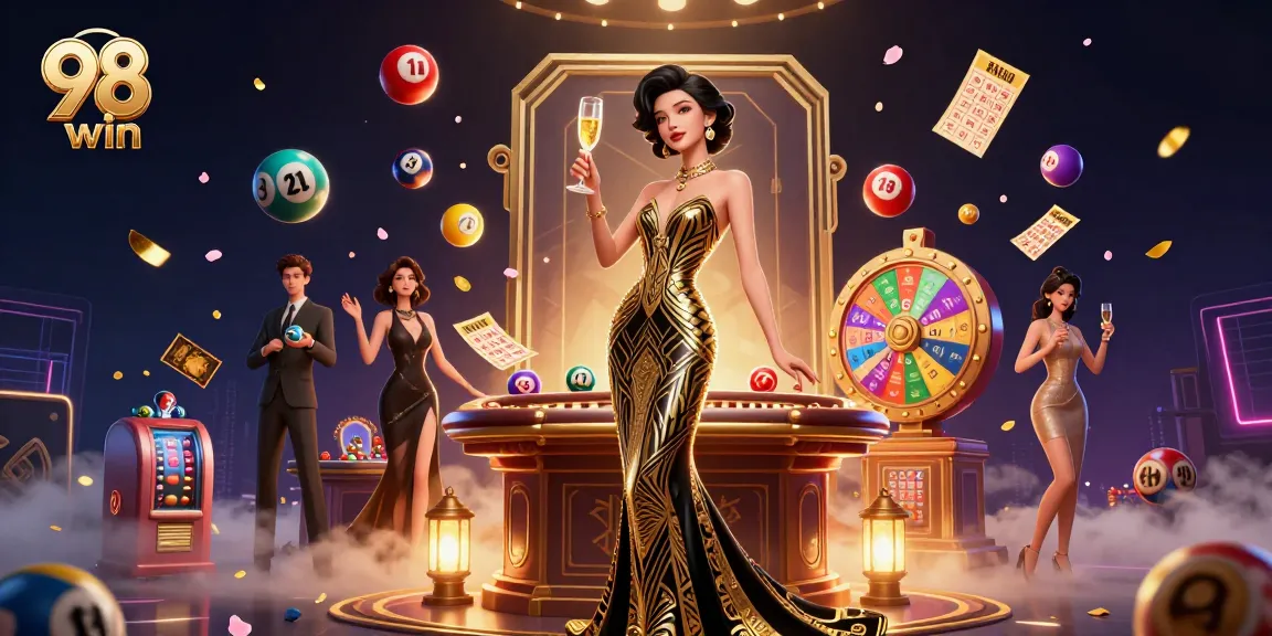 Experience thrilling gaming action at 98 win with dynamic elements and vibrant casino flair.