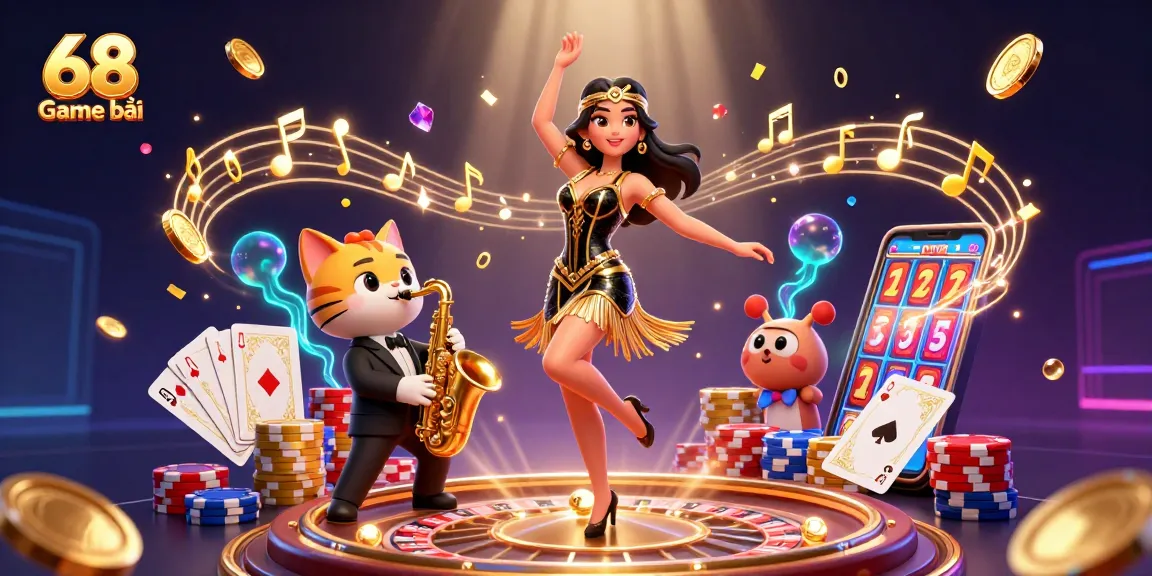 Engage in thrilling wins with 68 Game bài's vibrant online casino experience featuring lively characters.