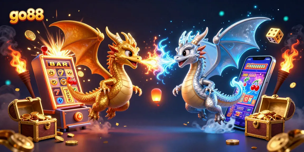Spin and win on go88 with thrilling gaming action featuring vibrant dragons and bursting jackpots.