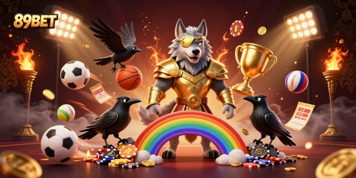 Engage with thrilling 89BET gameplay surrounded by dynamic sports elements and vibrant casino theme