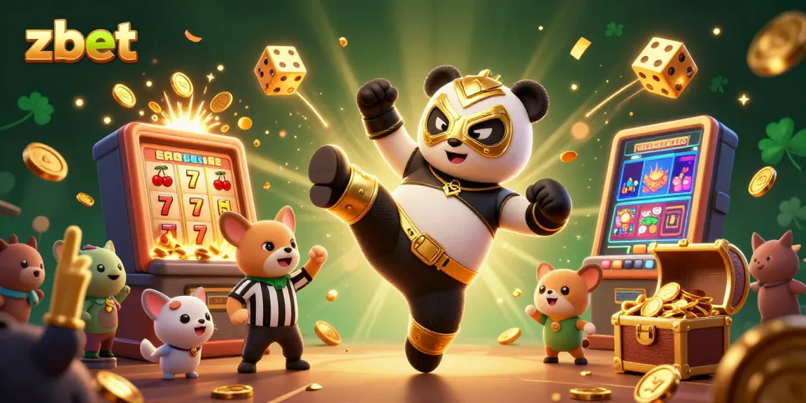 Experience zbet excitement with a colorful casino scene featuring dynamic characters and gaming elements.