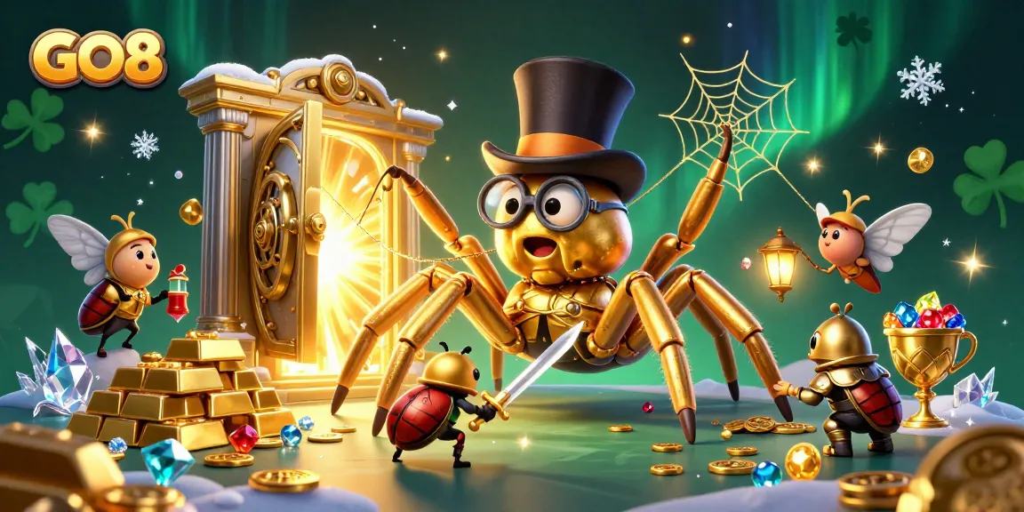Spin the GO8 slot reels with excitement among treasure and dynamic casino elements!