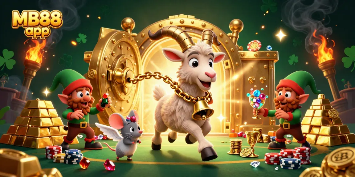 Experience exciting gaming at the MB88 app as gremlins steal chips in a bustling casino scene.