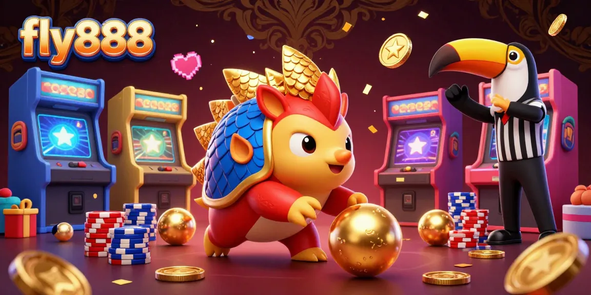 Experience the thrill of fly888 with rival pangolins competing amid golden scales and poker chips!