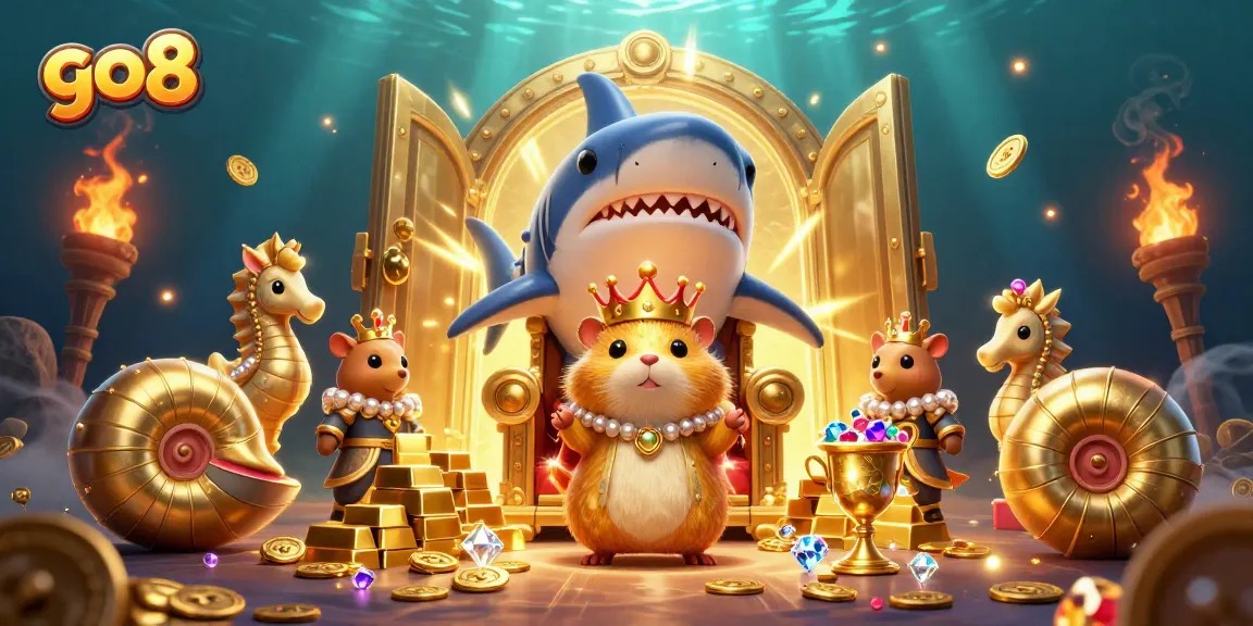 Experience the thrilling world of go8 casino with colorful treasures and royal characters.